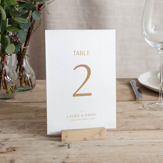 Modern Elegance Foiled Wedding Table Number Cards