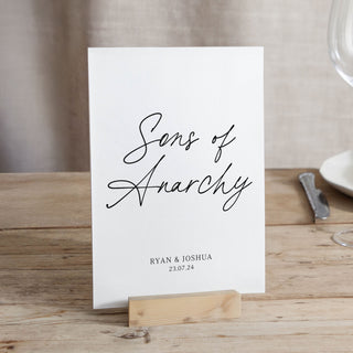 Autograph Table Name Cards