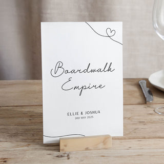 Minimal Script Wedding Table Name Cards