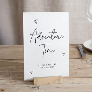 Scattered Hearts Wedding Table Name Cards