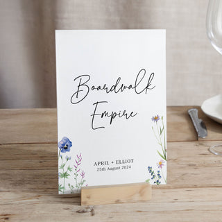 Wildflowers Wedding Table Name Cards