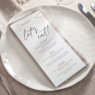 Autograph Wedding Menus