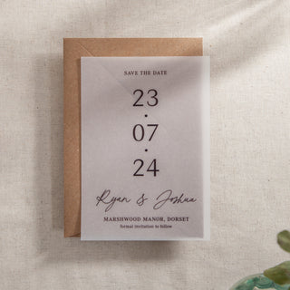 Autograph Save the Date with Bold Date
