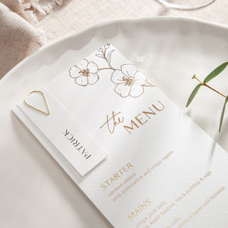 Blossom Foiled Wedding Menus