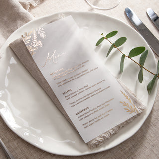 Meadow Foiled Wedding Menus