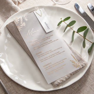 Meadow Foiled Wedding Menus