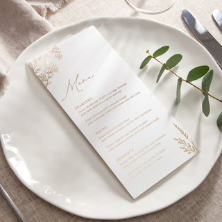 Meadow Foiled Wedding Menus