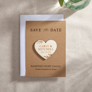 Meadow Save the Date with Heart Magnet