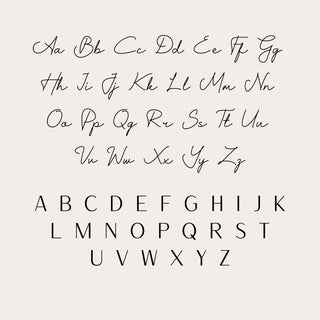 Minimal Script Foiled Wedding Table Name Cards