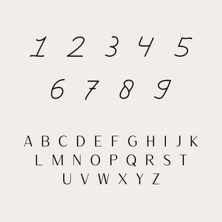 Minimal Script Foiled Wedding Table Number Cards