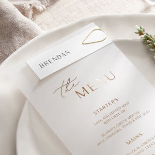 Modern Elegance Foiled Wedding Menus