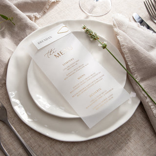 Modern Elegance Foiled Wedding Menus