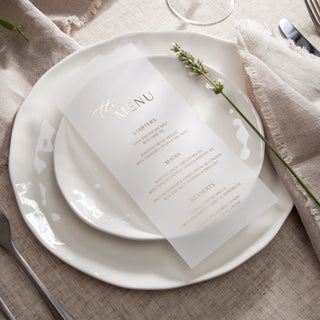 Modern Elegance Foiled Wedding Menus