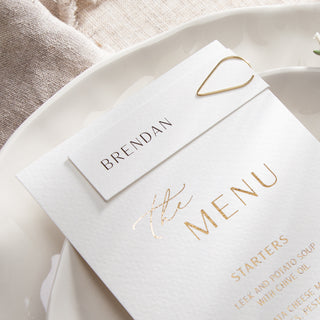 Modern Elegance Foiled Wedding Menus