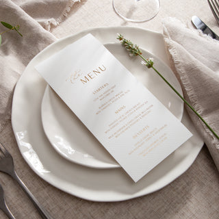 Modern Elegance Foiled Wedding Menus