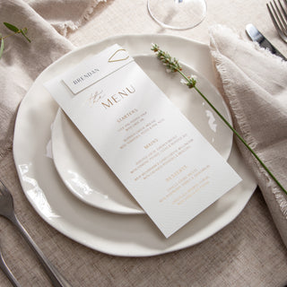 Modern Elegance Foiled Wedding Menus