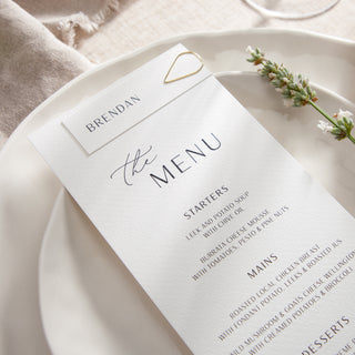 Modern Elegance Wedding Menus