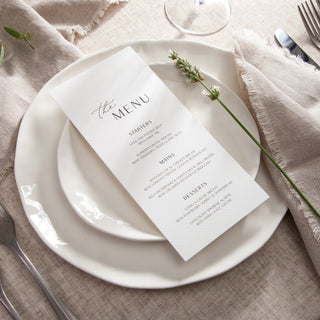 Modern Elegance Wedding Menus