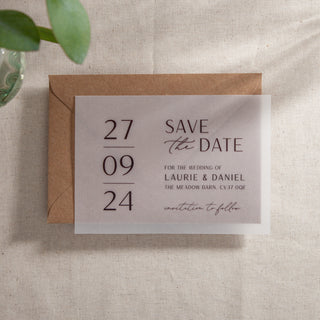 Modern Elegance Save the Date with Bold Date