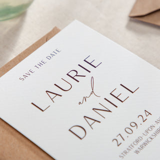 Modern Elegance Save the Date with Bold Names