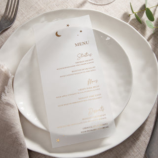 Moon & Stars Foiled Wedding Menus