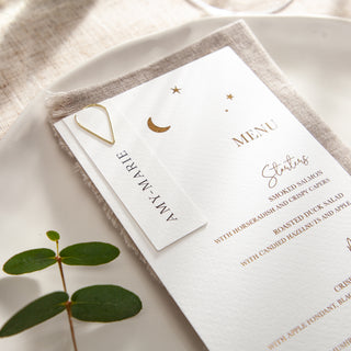 Moon & Stars Foiled Wedding Menus