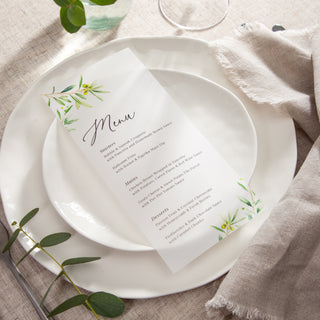 Olive Wedding Menus