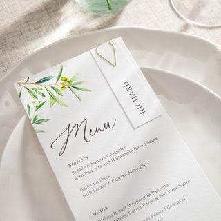 Olive Wedding Menus