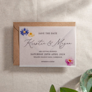 Pressed Floral Save the Date