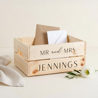 Simple Elegance Bold Name Wedding Card & Gift Crate