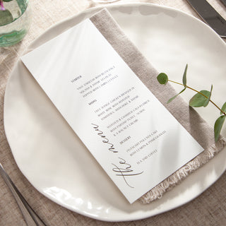 Simple Elegance Wedding Menus