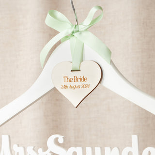 Personalised White Wedding Dress Hanger