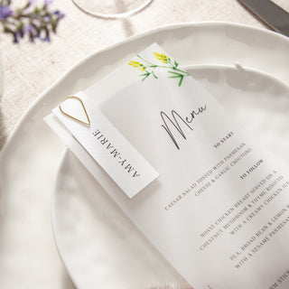 Wildflowers Wedding Menus