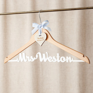 Personalised Wooden Wedding Dress Hanger