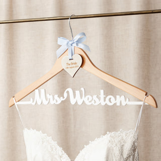 Personalised Wooden Wedding Dress Hanger